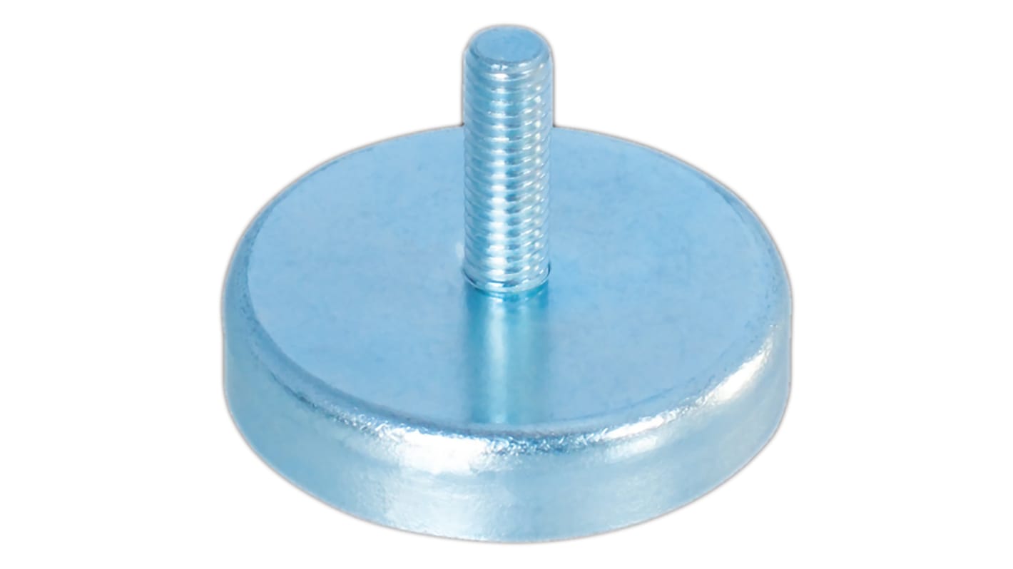 Aimant en pot, diamètre 32mm, fixation par Filetage mâle, force de traction 8kg, M5