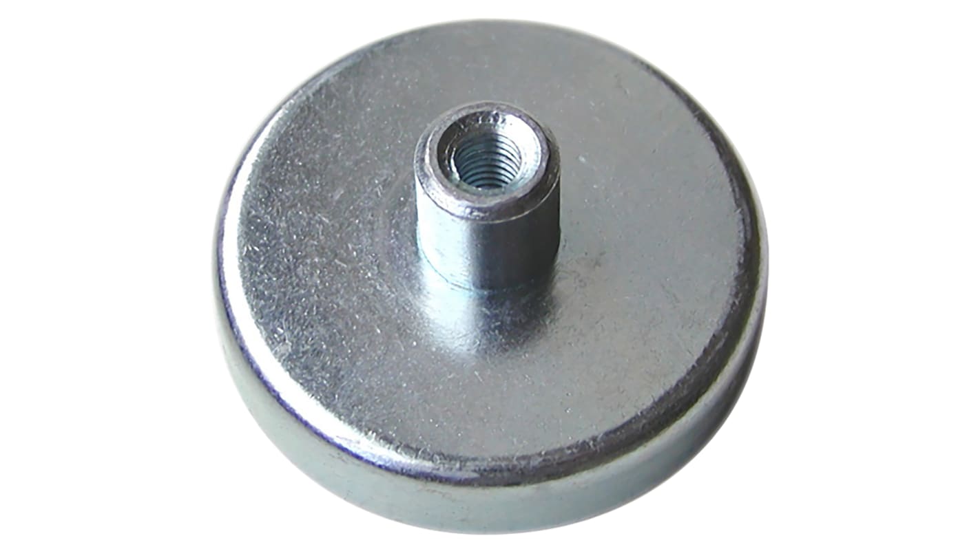 Eclipse Pot Magnet 90mm Threaded Hole Ferrite, 70kg Pull