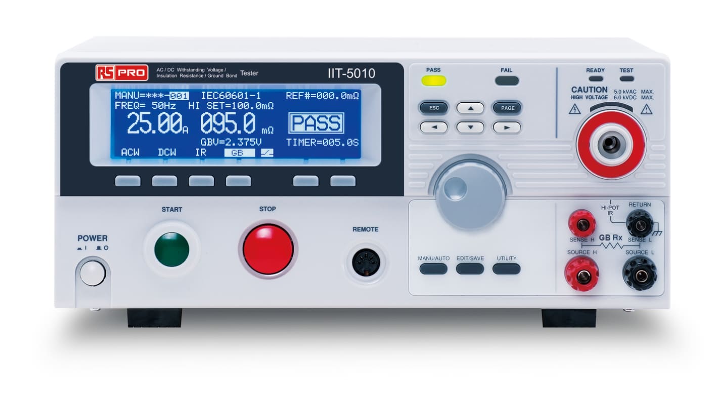 RS PRO IIT5010 Isolationsprüfgerät, 1000V / 50GΩ Isolationstester