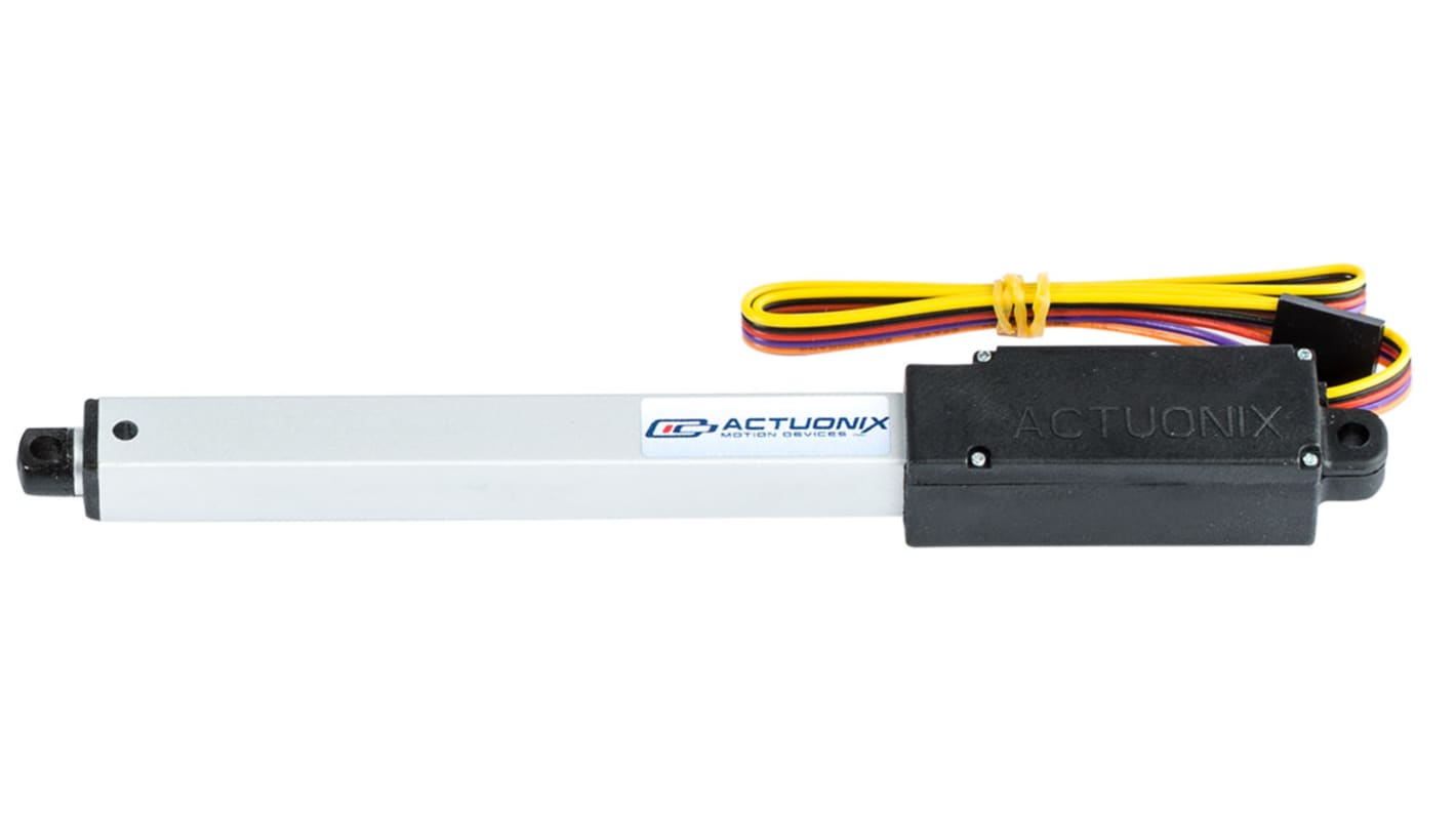 Actuador lineal eléctrico Actuonix L16, 20% ciclo de trabajo 200N, 12V dc, 8mm/s, 100mm