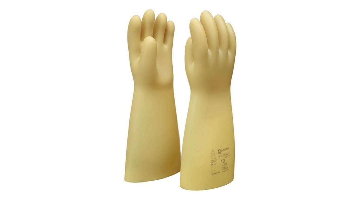 Penta Beige Latex Electrical Protection Electrical Insulating Gloves, Size 11, Latex Coating