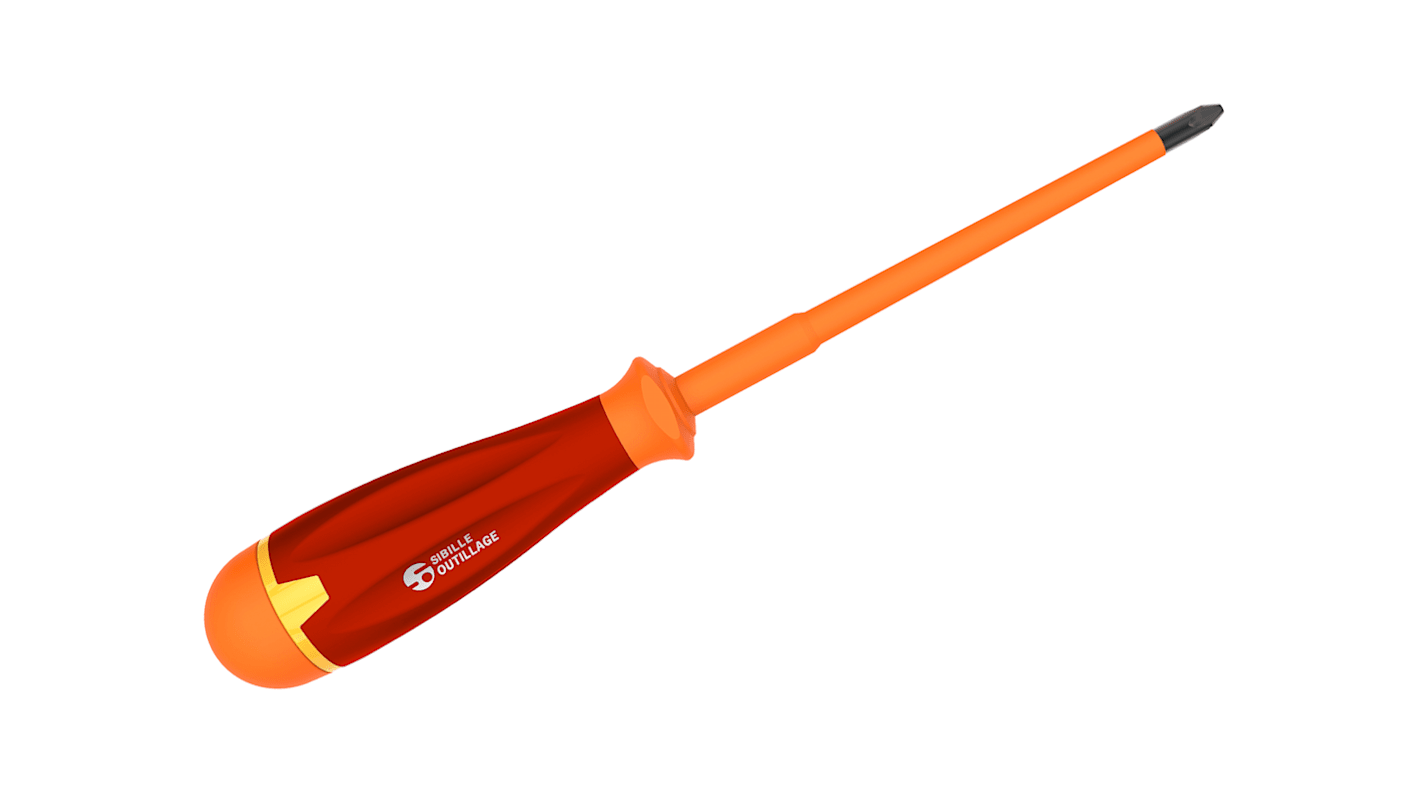 Sibille Phillips Insulated Screwdriver, PH3 Tip, 150 mm Blade, VDE/1000V