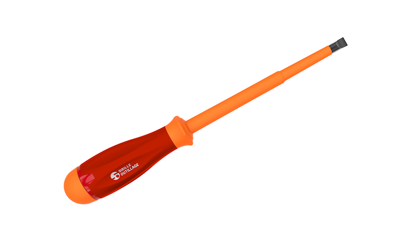 Penta Slotted Insulated Screwdriver, 8 mm Tip, 175 mm Blade, VDE/1000V