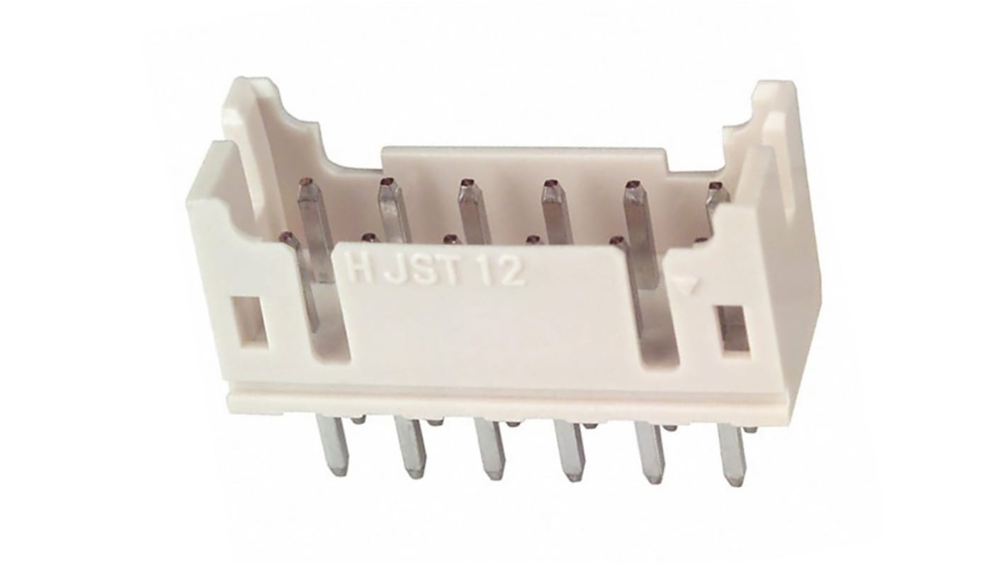 JST PHD Series Straight Through Hole PCB Header, 12 Contact(s), 2.0mm Pitch, 2 Row(s), Shrouded