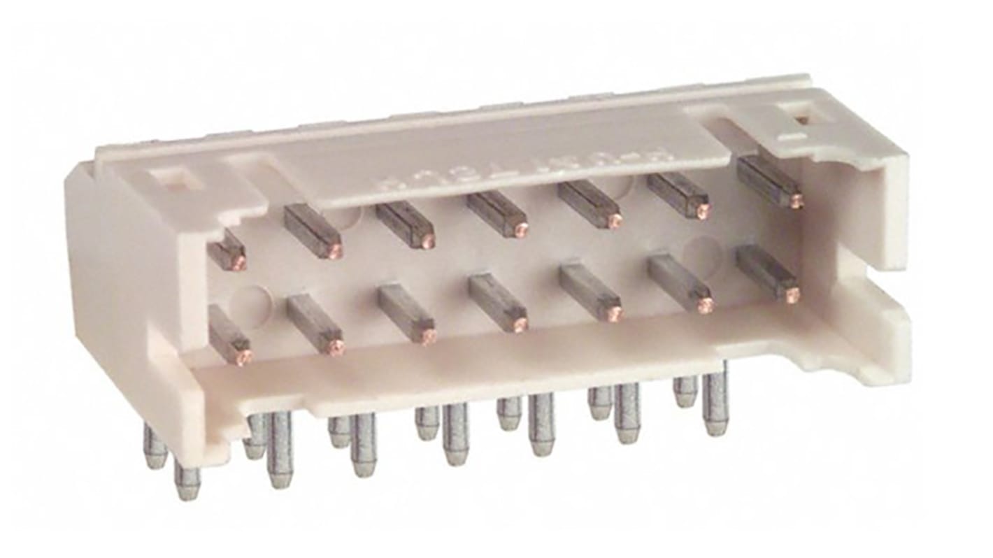 Conector macho para PCB Ángulo de 90° JST serie PHD de 14 vías, 2 filas, paso 2.0mm, para soldar, Montaje en orificio
