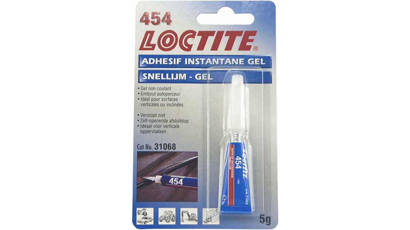 Super Glue Loctite Gel Transparent, Tube, 5 g, Loctite 454