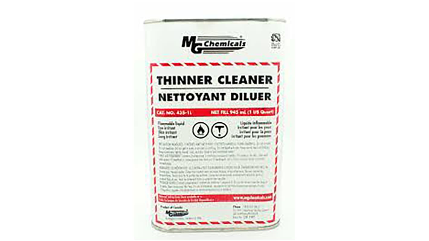 Disolvente de revestimiento conformado MG Chemicals 435 THINNER, Lata de 1 l, transparente