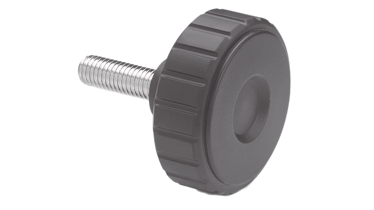 Elesa 134456 Knurled Clamping Knob, M10, Threaded Stud RS