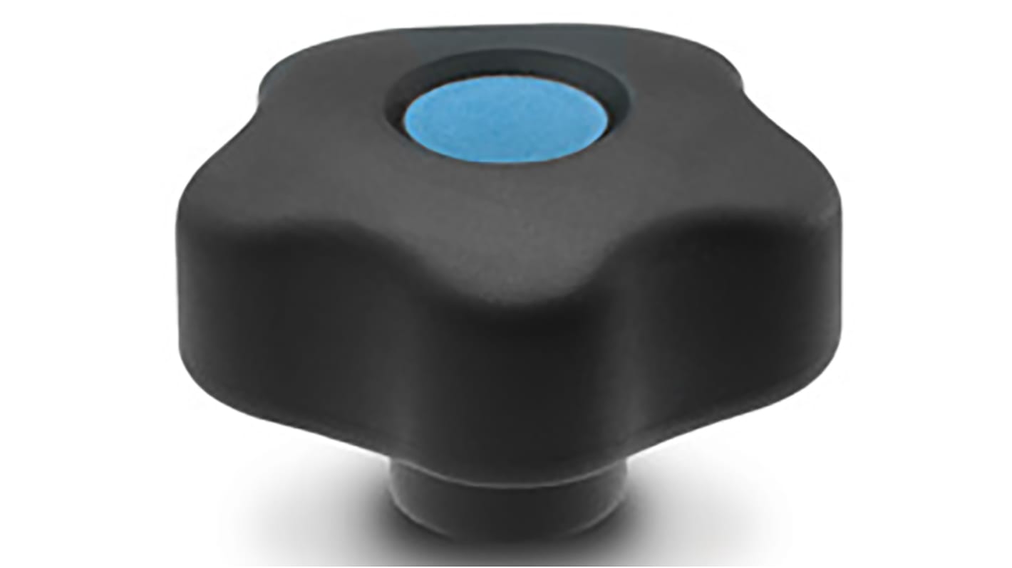 Elesa 169954C9 Black Hex Clamping Knob, M10, Threaded Hole RS