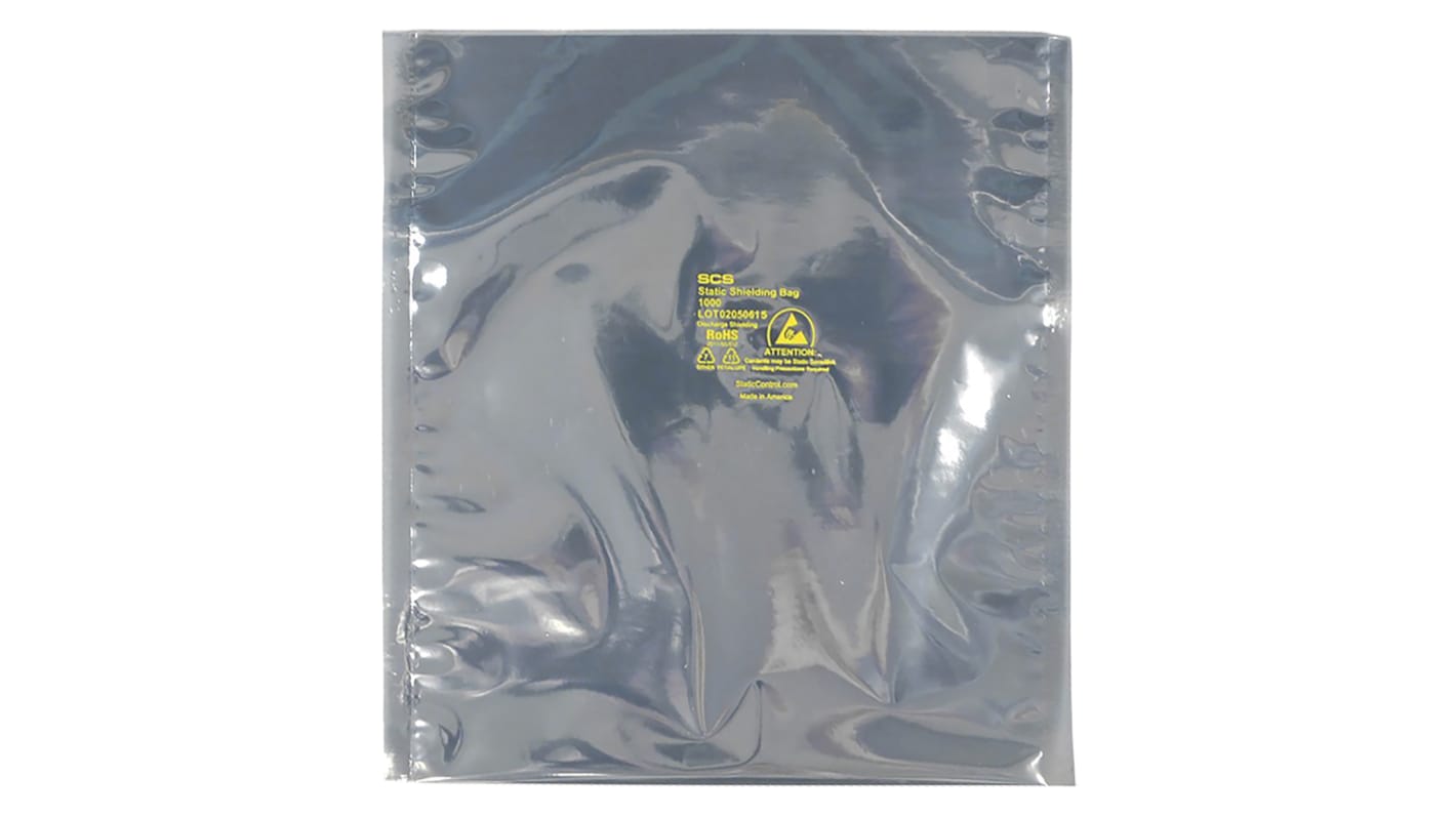 Sachet à blindage statique, SCS 405mm x 355mm x 0.071mm, Transparent