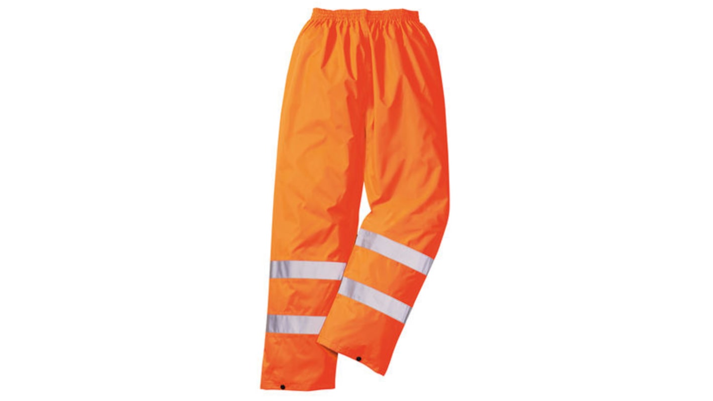 RS PRO Orange Waterproof Hi Vis Work Trousers, S Waist Size