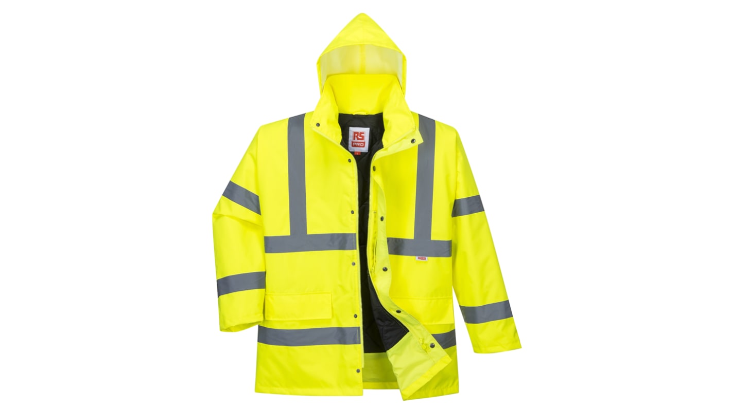 Chaqueta acolchada tipo aviador de alta visibilidad  para hombre RS PRO de color Amarillo, talla M, impermeable