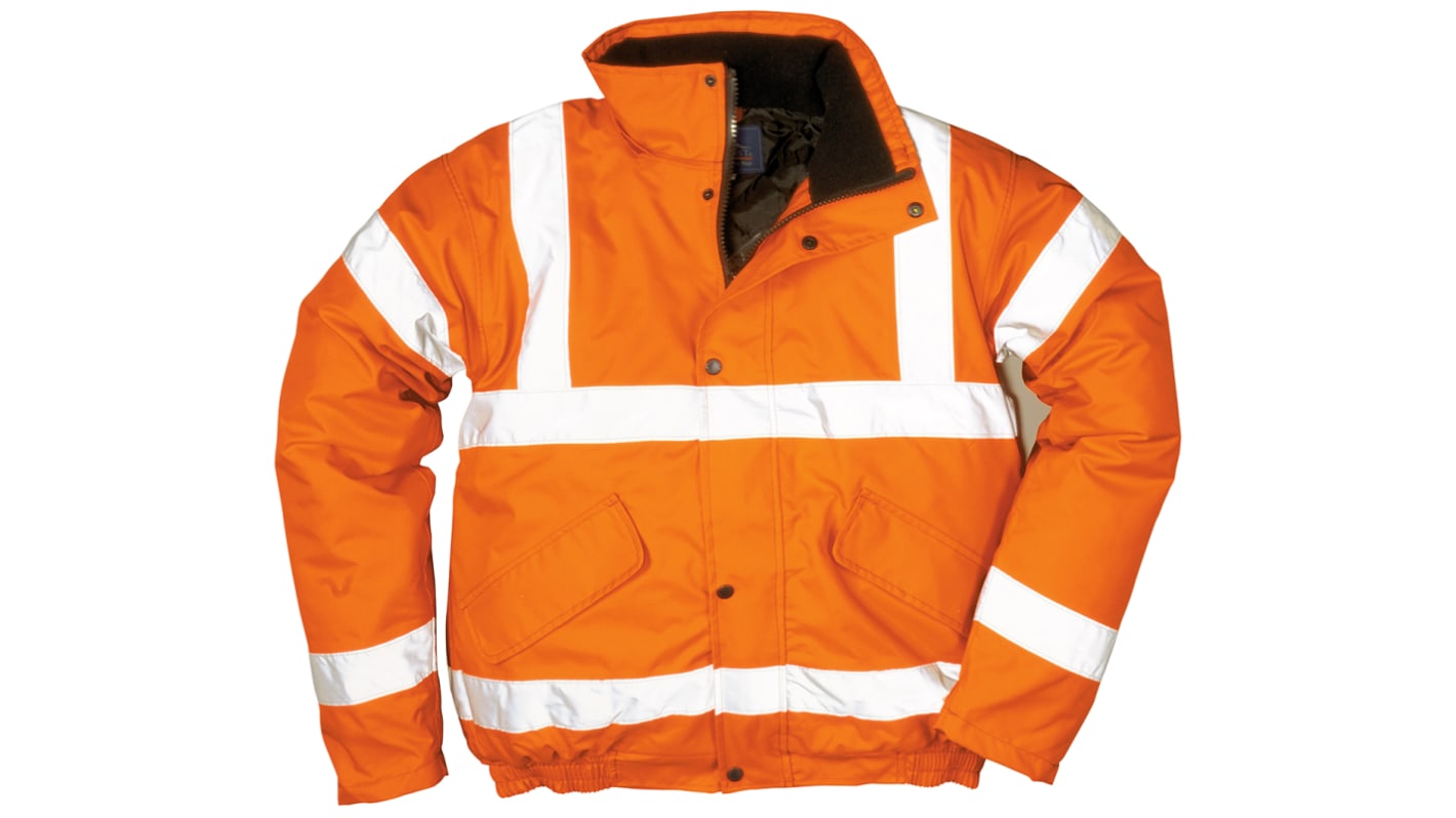 RS PRO Herren Warnschutzjacke Wasserdicht, Polyester Orange, Futter PET, Größe 3XL