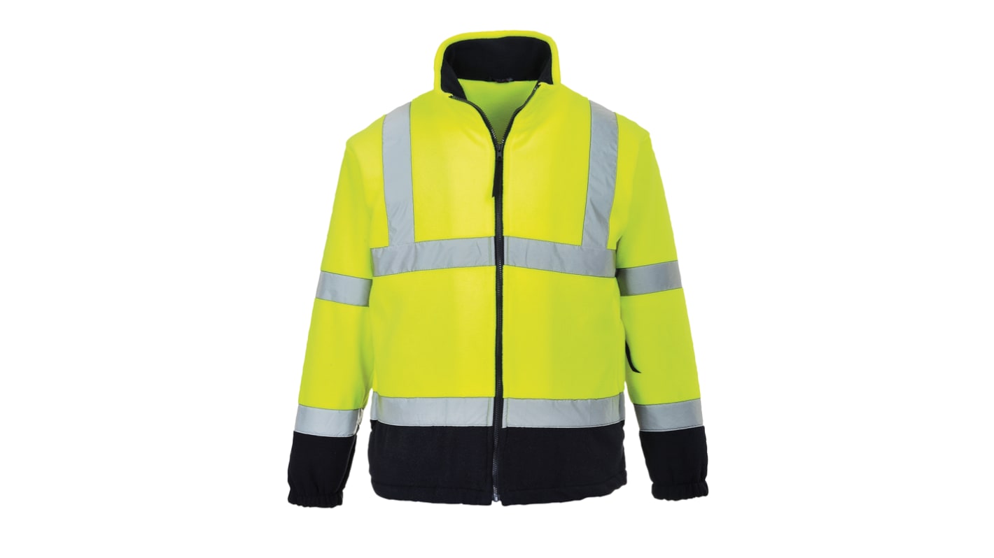Reflexní fleecová bunda pánská, SC: XL, Námořnická/žlutá, dobrá viditelnost: Ano EN 20471 Class 3