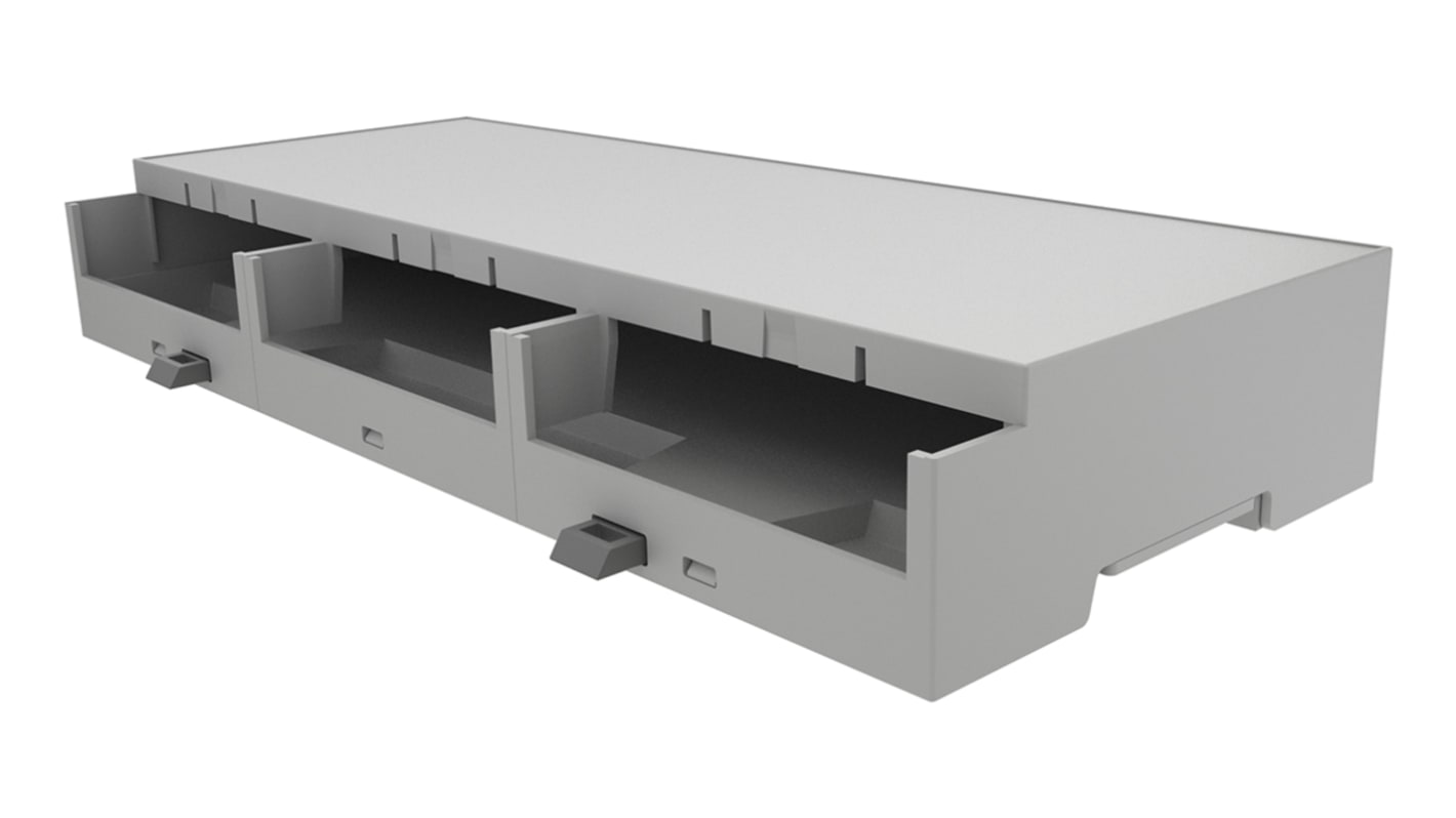 Caja para carril DIN Italtronic serie 12M XTS Compact, de ABS de color Gris, 90 x 32.2mm