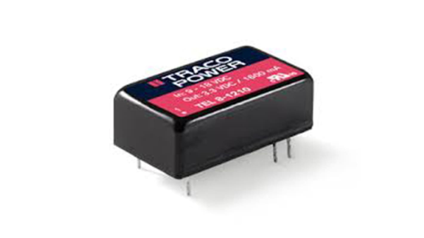 TRACOPOWER TEL 8 DC/DC-Wandler 8W 12 V dc IN, 24V dc OUT / 335mA Durchsteckmontage 1.5kV dc isoliert