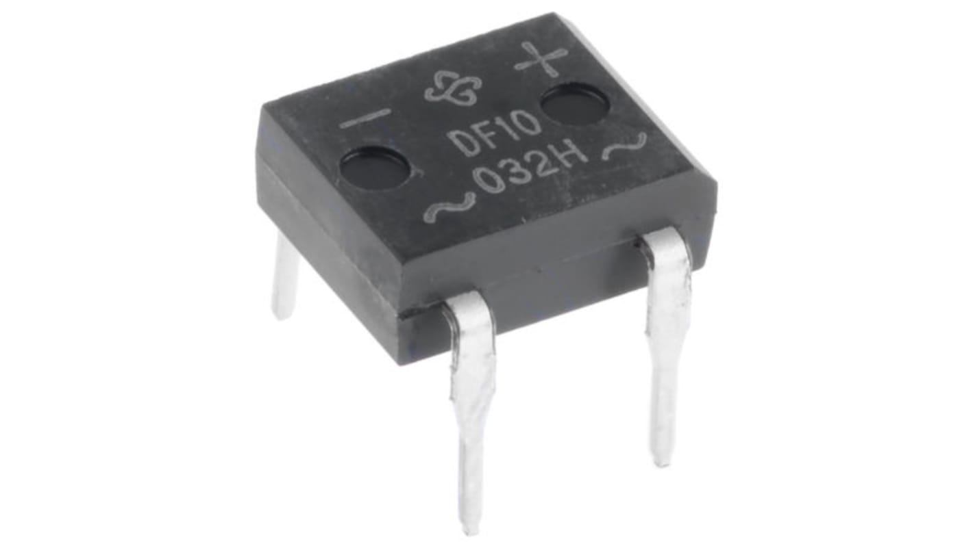 Vishay Brückengleichrichter, 1-phasig 1A 1000V THT 1.1V DFM 4-Pin 5μA Siliziumverbindung
