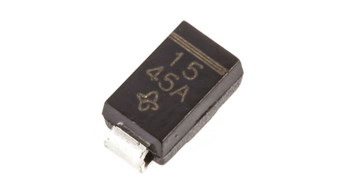 SML4744E3/61 Vishay, 15V Zener Diode 10 1 W SMT 2Pin SMA RS