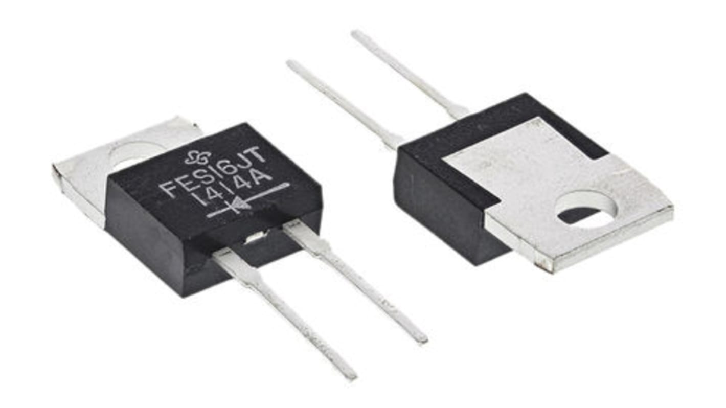 Vishay THT Ultraschneller Gleichrichter Diode, 600V / 16A, 2-Pin TO-220AC