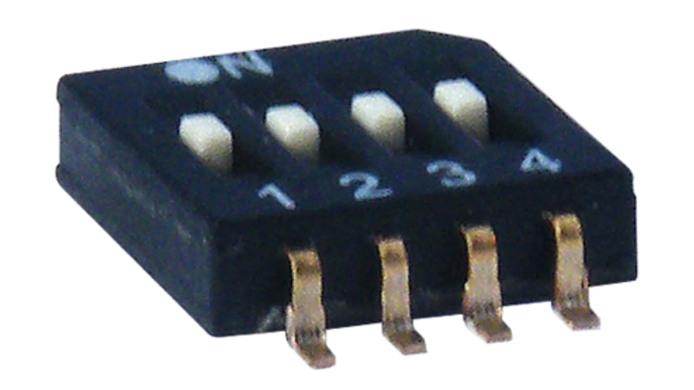 KNITTER-SWITCH DIP-Schalter Flach 8-stellig 8 PST Kupferlegierung 100 mA (nicht schaltend), 25 mA (schaltend), bis +85°C