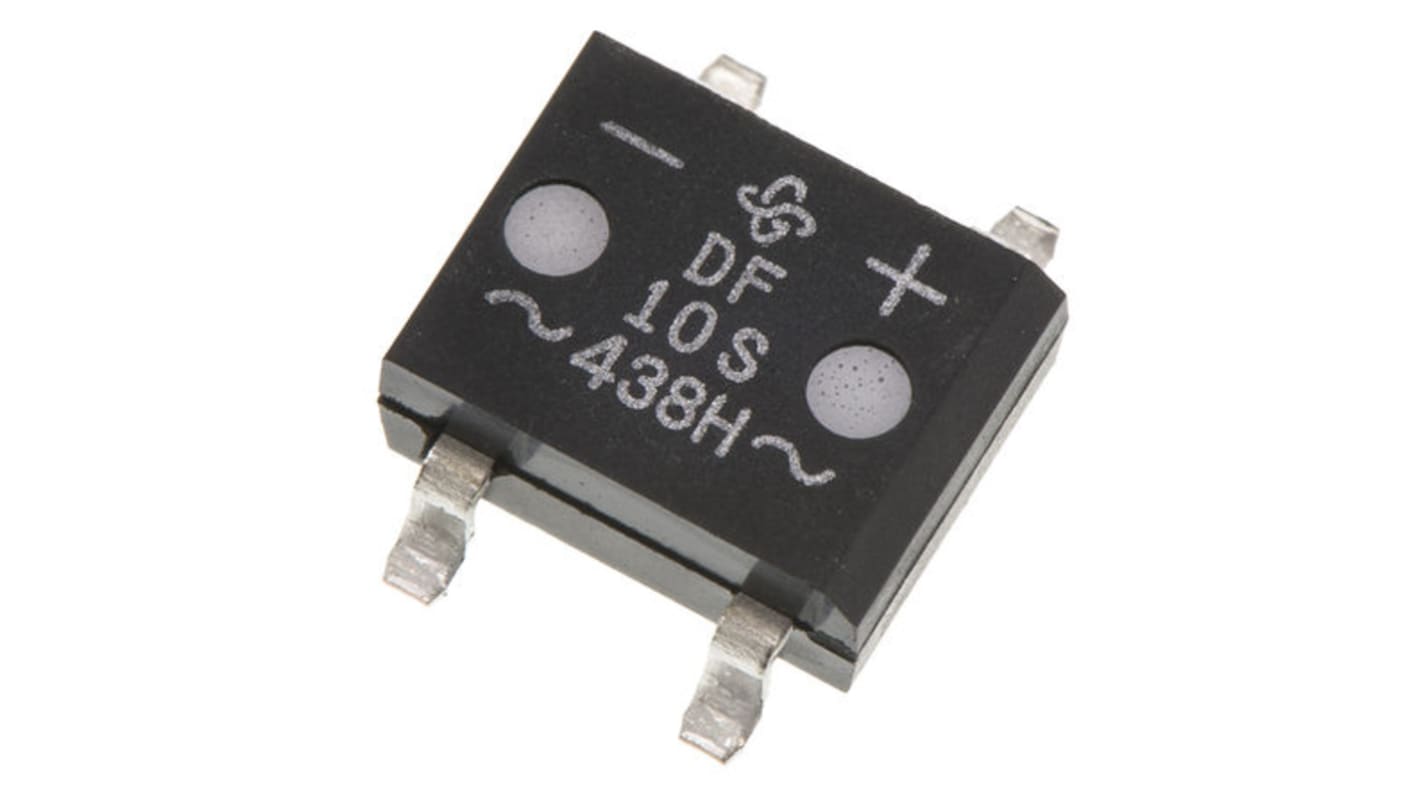 Raddrizzatore a ponte, Monofase, Vishay, Ifwd 1A, VRRM 1000V, DF-S SMD, 4 Pin