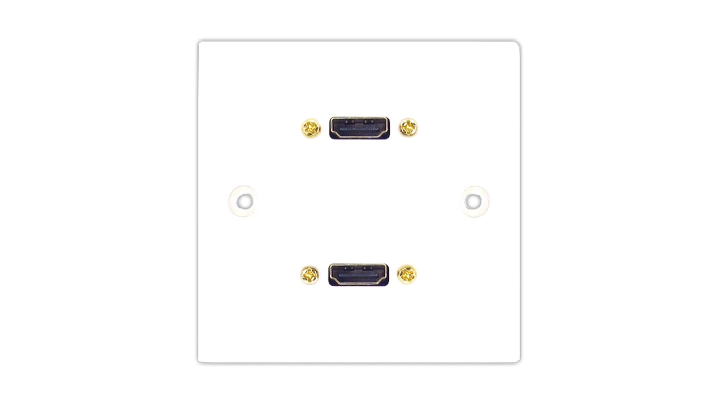 RS PRO Single Gang 2 Way Female HDMI Faceplate