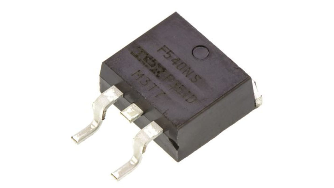 N-Channel MOSFET, 33 A, 100 V, 3-Pin D2PAK Infineon IRF540NSPBF