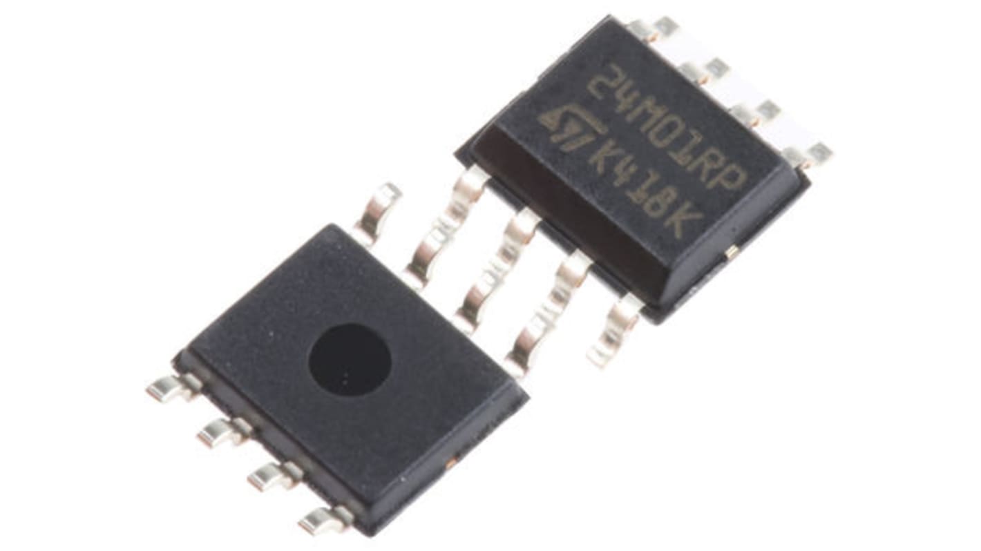 standard: AEC-Q100Sériová paměť EEPROM M24M01-RMN6TP, 1Mbit 128 x 8bitů, Sériové - I2C 500ns, počet kolíků: 8, SOIC