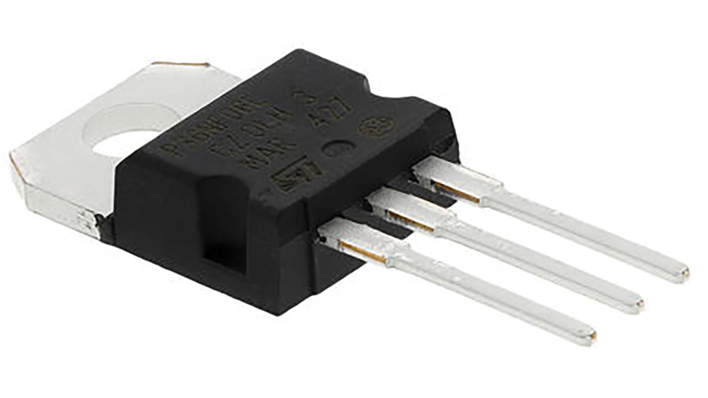 MOSFET STMicroelectronics, canale N, 40 mΩ, 30 A, TO-220, Su foro