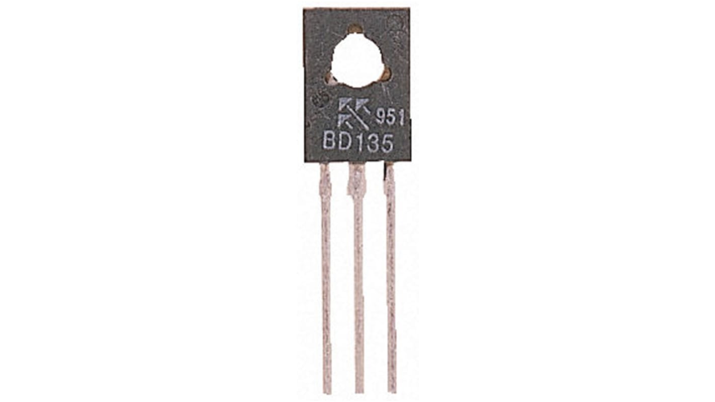 STMicroelectronics BD138 PNP Transistor, -1.5 A, -60 V, 3-Pin SOT-32