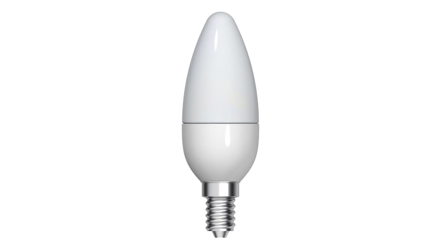 Lampada LED a candela GE con base E14, 240 V, 3,5 W, 250 lm, col. Bianco caldo