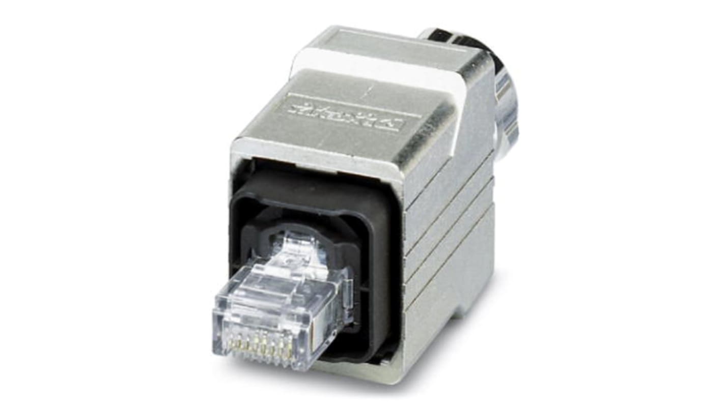 Phoenix Contact RJ45 csatlakozó 8 utas Cat5, Egyenes, Férfi, QUICKON sorozat VS-PPC-C1-RJ45-MNNA-PG9-8Q5