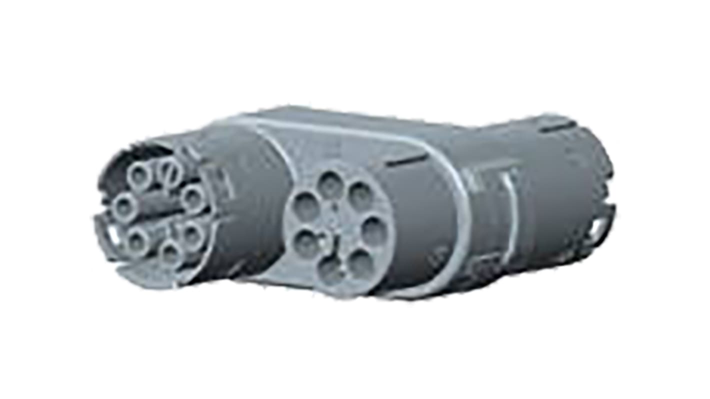 TE Connectivity Nector M Series T-Connector, 5-Pole, Female, Male, 5-Way, Panel Mount, 20A, IP20