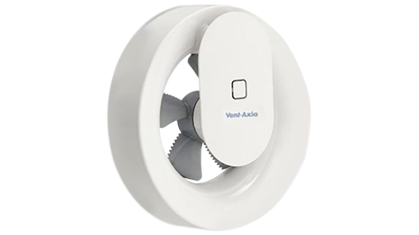 Vent-Axia Lo-Carbon Svara Svara Round Wall Mounted, Window Mounted Extractor Fan, 17 → 20dB(A), 3 Speed,