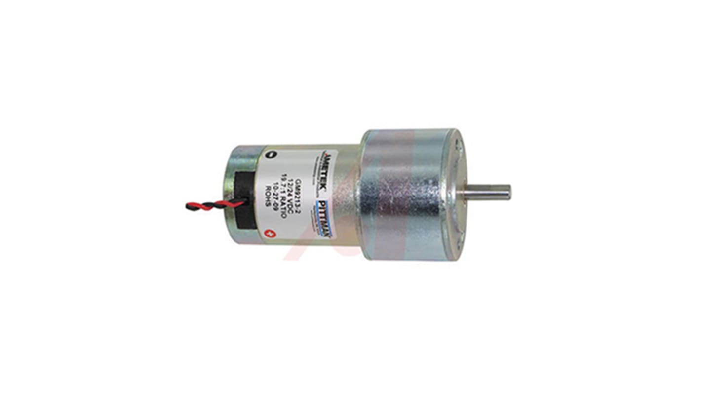 PITTMAN AMETEK TIP Brushed Geared DC Geared Motor, 0.85 W, 12 V, 33 Ncm, 129 rpm, 6.34mm Shaft Diameter