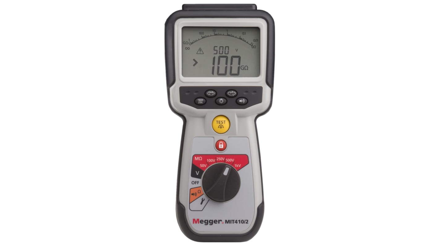 Comprobador de aislamiento Megger MIT410 2, 200GΩ, 1000V, CAT IV