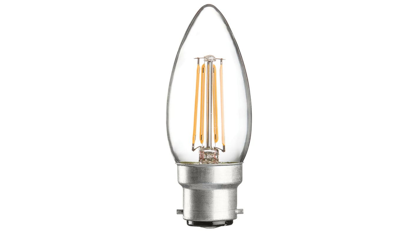 Knightsbridge, LED-Filament, LED Kerzenlampe, Kerze, , 4 W / 230V, 420 lm, B22 Sockel, 2700K warmweiß