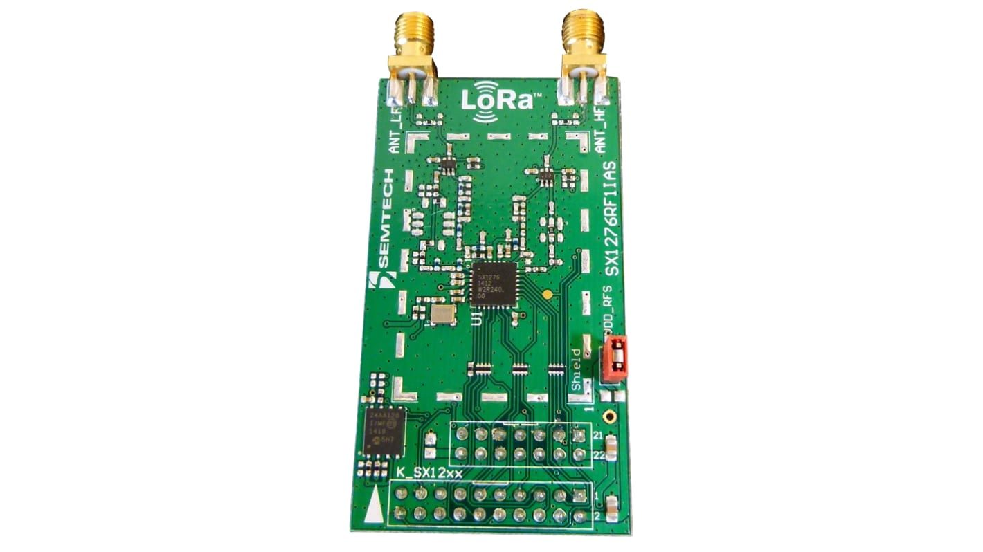 Kommunikáció és vezeték nélküli fejlesztőeszköz, SX1276RF1IAS, SX1276, 169 MHz, 868 MHz, modul, LoRa