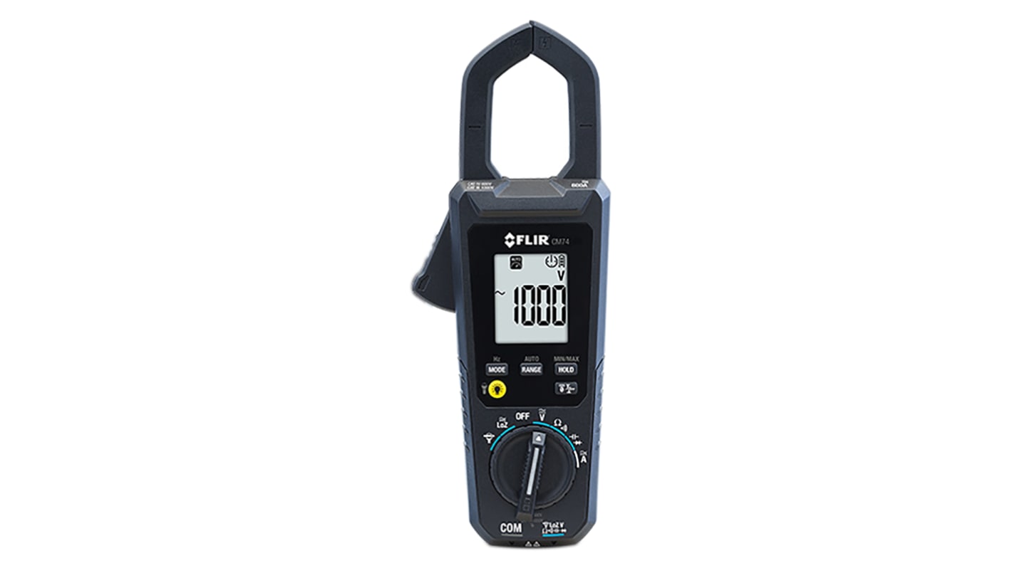 Pinza amperometrica c.a.-c.c. FLIR CM74, Max 600A ca, Cert. LAT