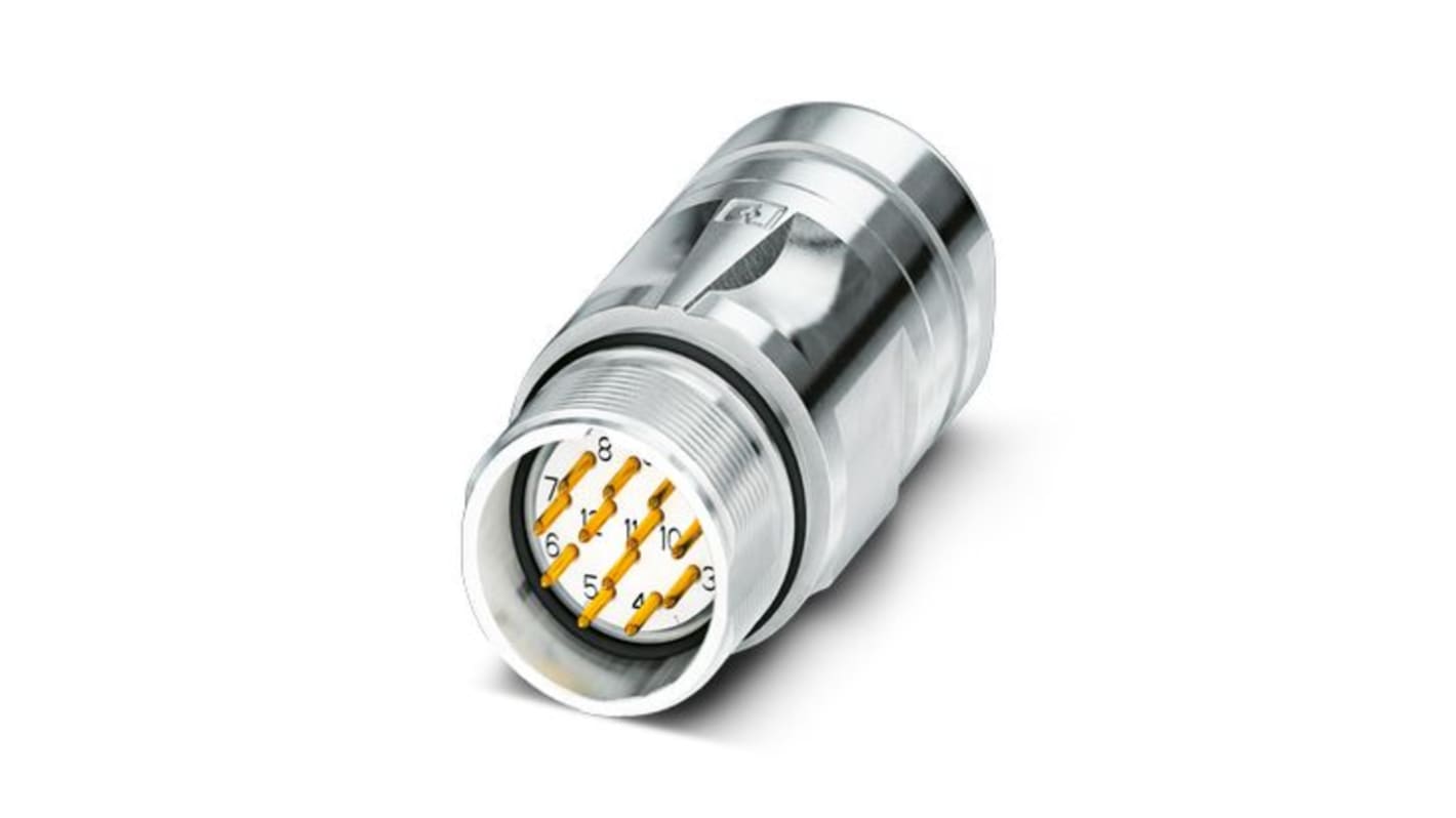 Conector circular Phoenix Contact hembra serie CA de 16 + 3 vías macho, tamaño carcasa M23, montaje aéreo, IP67