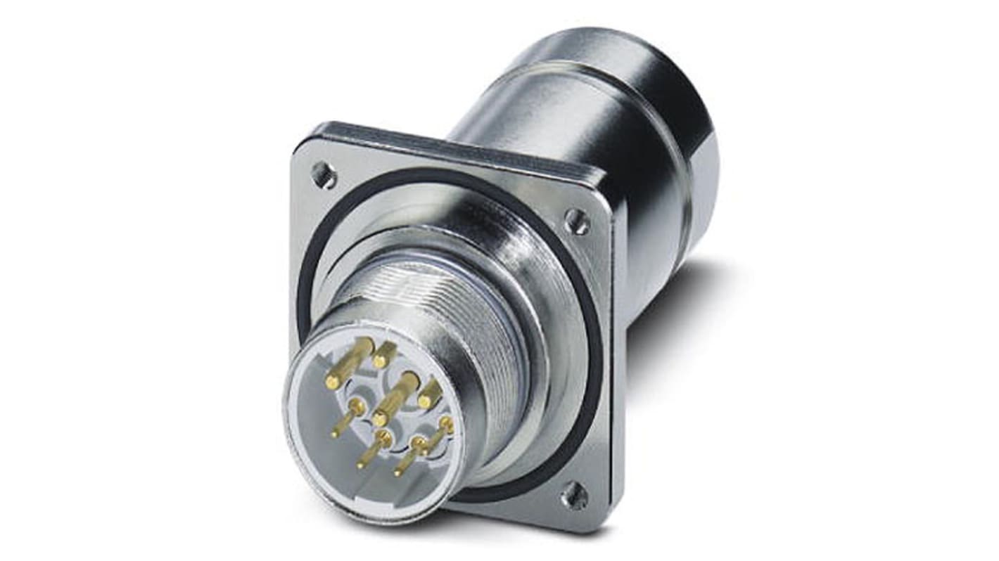 Phoenix Contact Circular Connector, 5 + PE Contacts, Panel Mount, M23 Connector, Plug, Male, IP67, SF Series