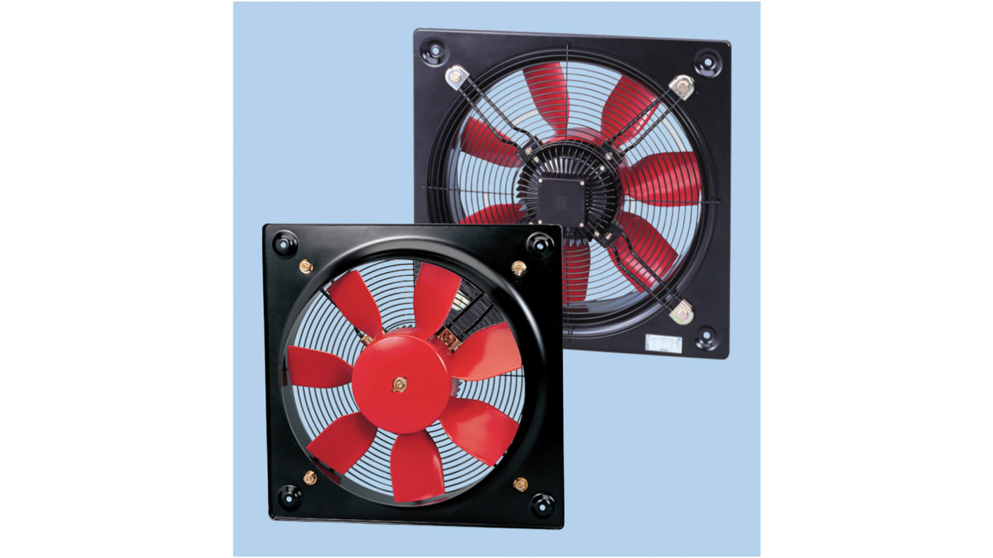 UNELVENT 010242 - HCFB/4-355/H HCFB Wall Mounted Plate Fan, 3470m³/h, 59dB, Duct Size 355mm