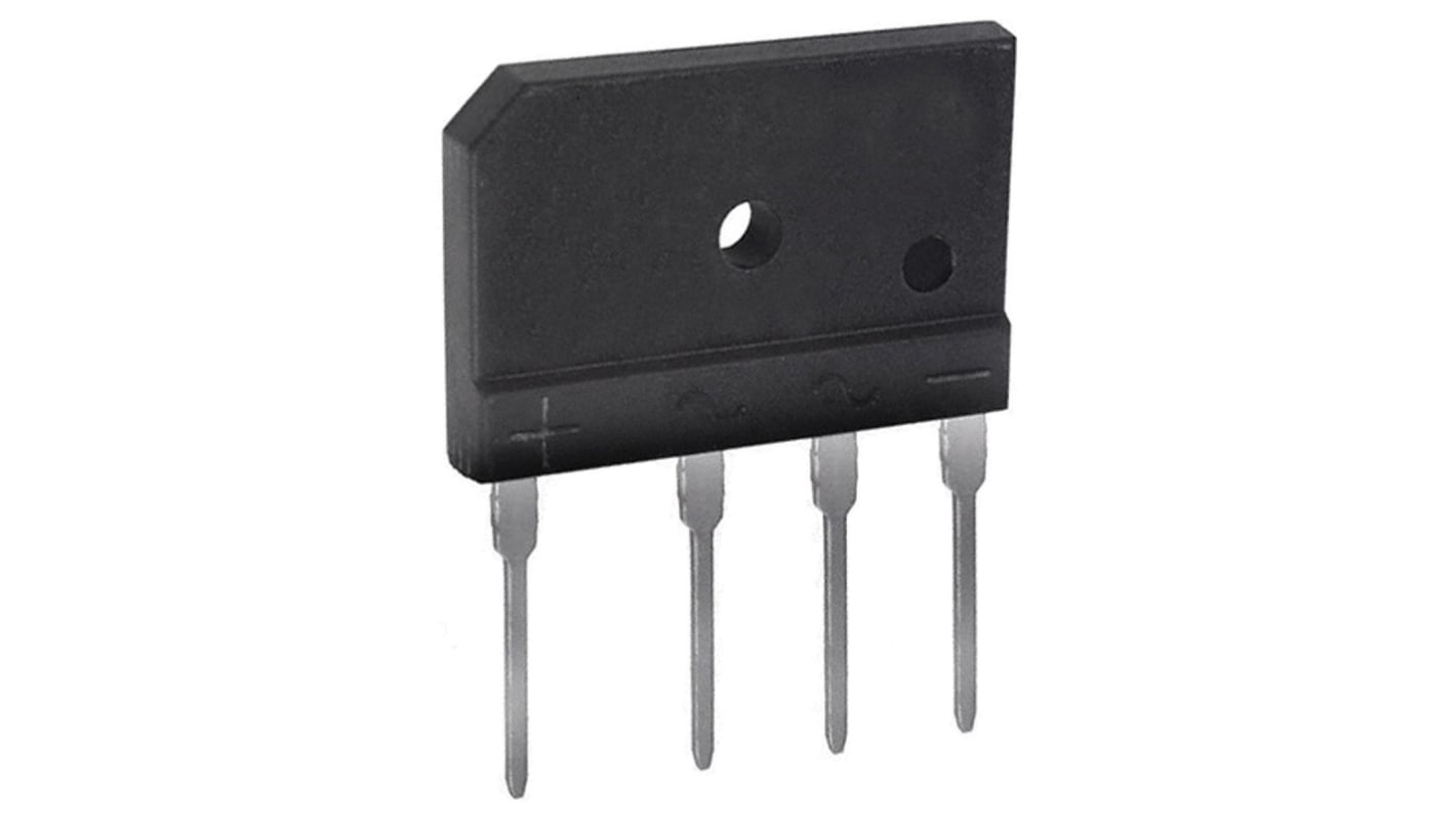 Raddrizzatore a ponte, Monofase, HY Electronic Corp, Ifwd 25A, VRRM 600V, GBJ, Su foro, 4 Pin