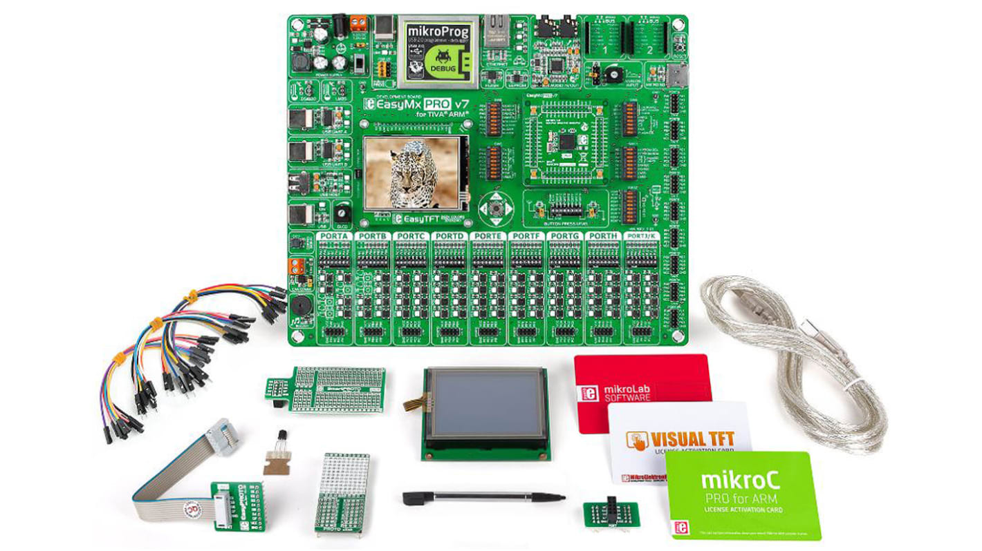 Vývojová sada, Tiva C, MCU, Mikrokontrolér, ARM Cortex M4, mikroLAB for Tiva, Vývojová sada