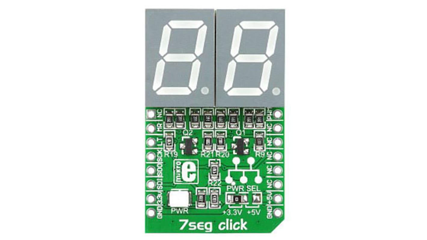 7seg Click MikroElektronika MIKROE-1201, LED meghajtó felmérőkészlet