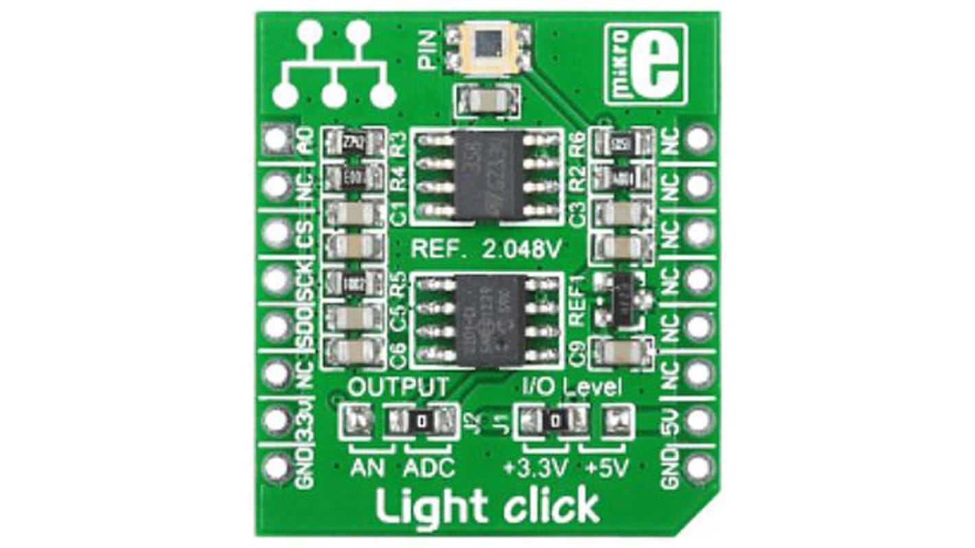 Placa complementaria Sensor de luz MikroElektronika - MIKROE-1424, para usar con MikroBUS