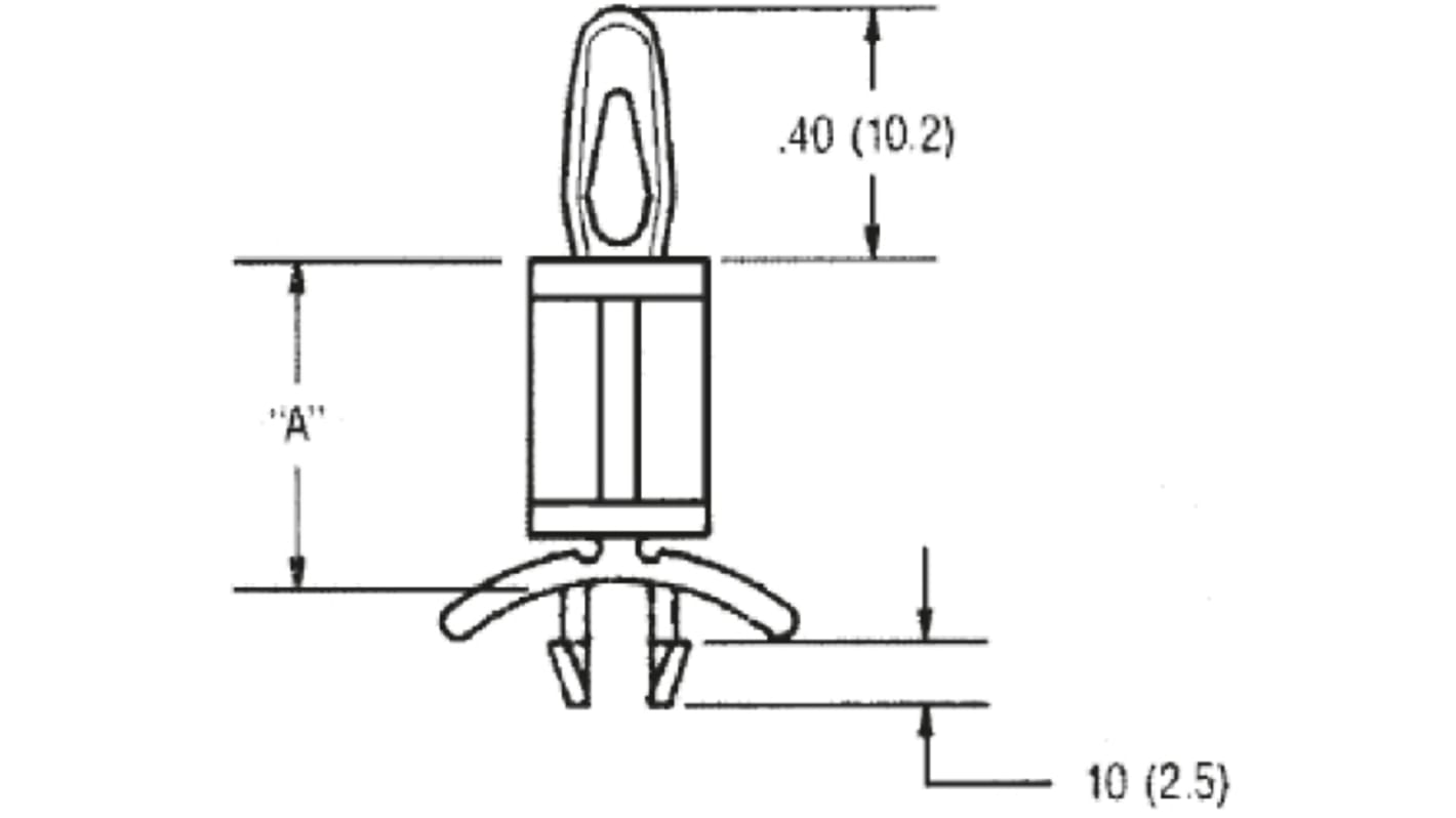 Support colonne pour CI, Essentra, CBS-3-01, Nylon, Hauteur 4.8mm