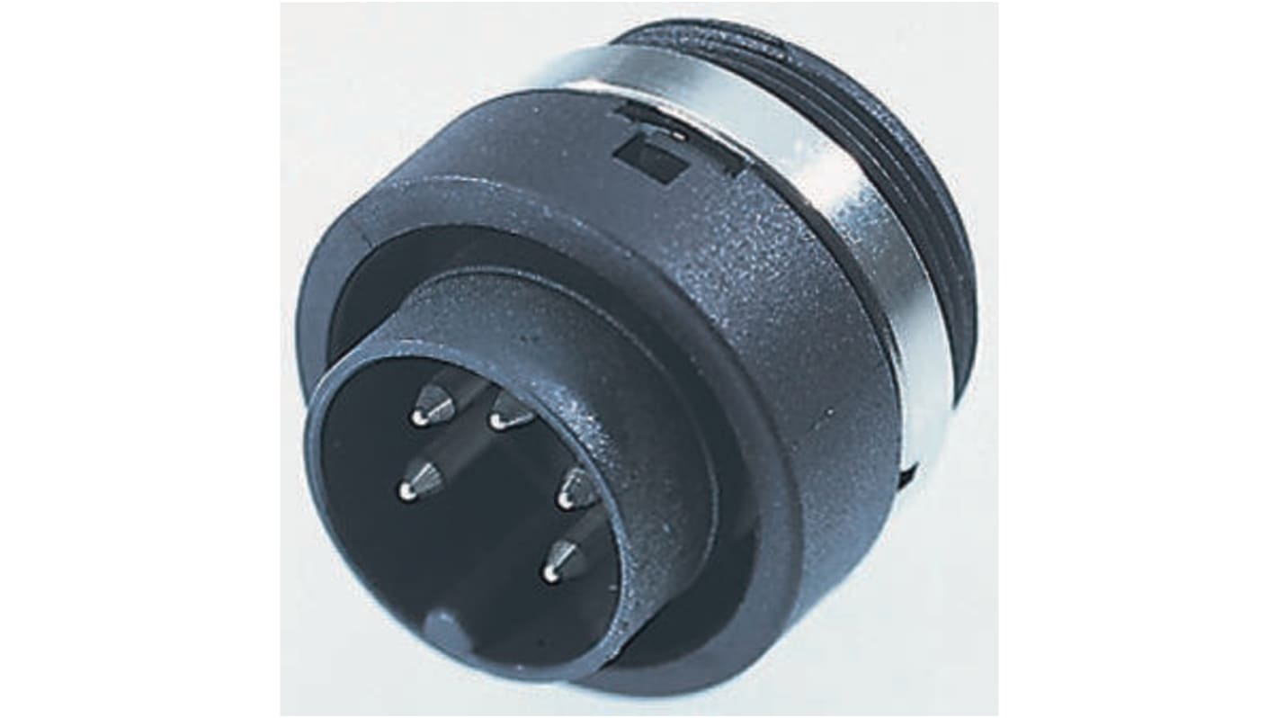 Binder Circular Connector, 5 Contacts, Panel Mount, Miniature Connector, Socket, Male, IP40, 678 Series