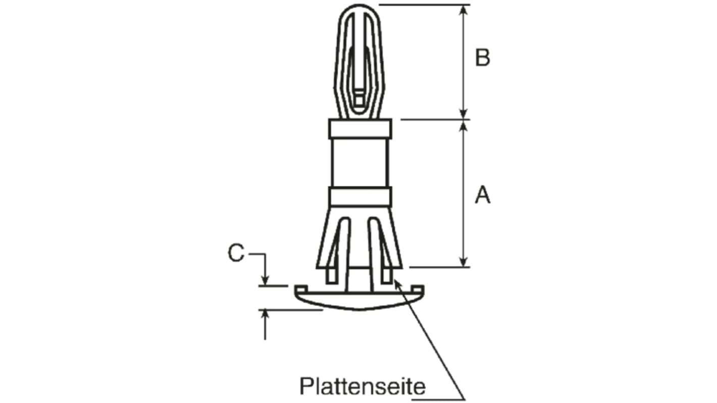 Pilar de Soporte para PCB Essentra RLCBSRE-4-01, Nylon, diám. orificio 4mm, Base 9.5mm