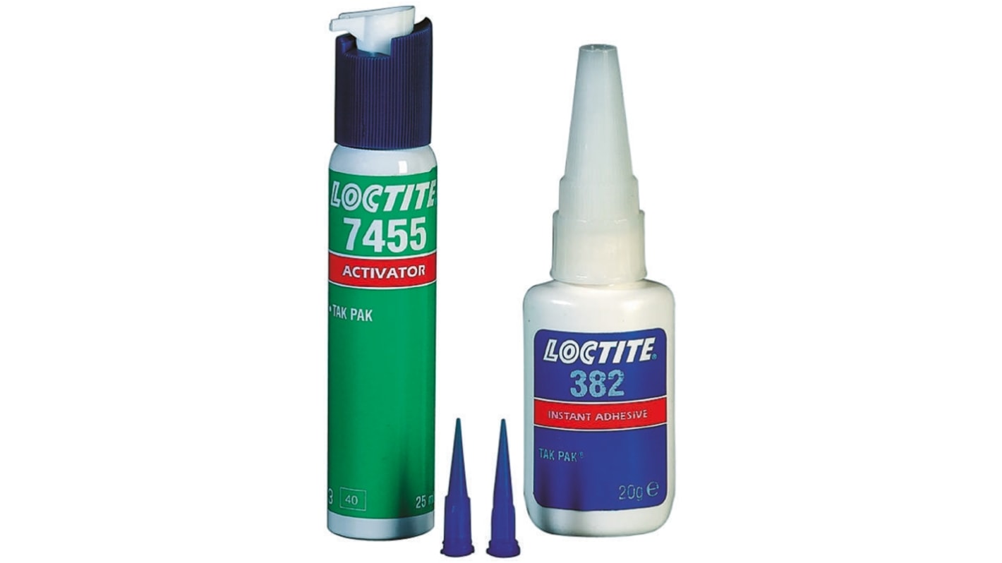 Loctite Loctite TAK PAK 382 + 7455 Liquid Adhesive, 20 g, 25 ml